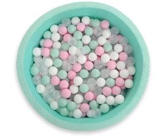 Plastikiniai kamuoliukai sausam baseinui vaikams 50 vnt. šviesiai rožiniai