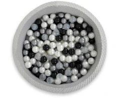 Plastikiniai kamuoliukai vaikų sausajam baseinui 50 vnt. juodi