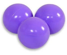 Plastikiniai kamuoliukai vaikų sausajam baseinui 50 vnt., levandų spalvos