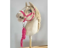 Super Hobby Horse Hobby Horse pakinktų rinkinys su virve – tamsiai rožinis