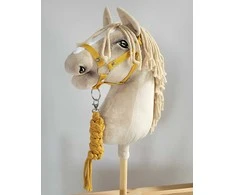Super Hobby Horse hobby horse skirtas kantaras ir pavadėlis, geltonas