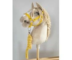 Super Hobby Horse Hobby Horse geltonas kantaras su pavadėliu iš virvės