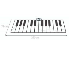 Ramiz Didelė muzikinė klaviatūros kilimėlis vaikams