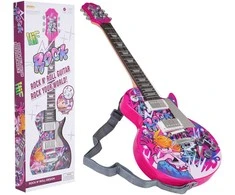 Ramiz Rožinė elektrinė gitaros rinkinys vaikams