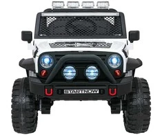 Vaikiškas elektrinis Jeep BEAST 4x4 su LED šviesomis ir saugos mygtuku, nuo 3 metų, juodas