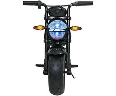 Vaikiškas elektrinis motociklas su 300W varikliu, LED žibintais, Bluetooth, nuo 3 metų, juodas