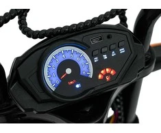 Vaikiškas elektrinis motociklas su 300W varikliu, LED žibintais, Bluetooth, nuo 3 metų, juodas