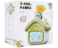 Ramiz Vaikiškas Panda žadintuvas su naktine lempa