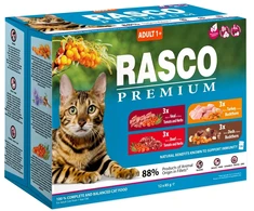 Rasco Premium rinkinys po 3vnt: Jautiena, Veršiena, Kalakutiena, Antiena (12vnt x 85g)