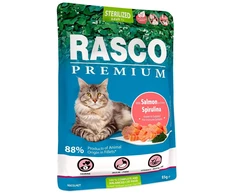 RASCO Premium RASCO lašišos filecikai katėms su spirulina