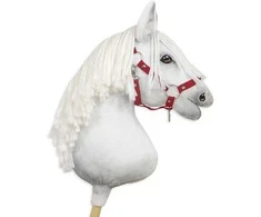 Super Hobby Horse Reguliuojamas kantaras hobi arkliukui, burgundinis
