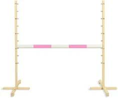 Šuolių kliūtis vaikiška šviesiai rožinė medinė 120 cm
