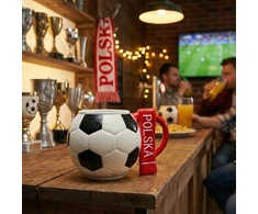 Sprintigo Didelė futbolo formos puodelis su 700 ml talpa, futbolo gerbėjams