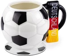 Sprintigo Didelis futbolo formos puodelis su 700 ml talpa ir silikonine padėkliuke