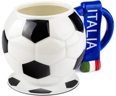 Sprintigo Didelis futbolo formos puodelis su 700 ml talpa ir silikonine padėkliuke, futbolo gerbėjams
