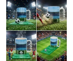 Sprintigo Puodelis su futbolo vartais, mini kamuoliu ir silikonine padėkliuke, nuo 3 metų