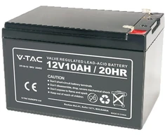 V-TAC 12V 10Ah gelio akumuliatorius, 5 metai garantija