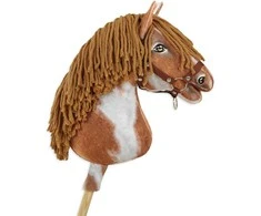 Super Hobby Horse Medinis hobio arkliukas rudas su karčiais