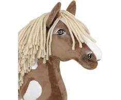 Super Hobby Horse Medinis žirgas su lazda – rudas, vakarietiško stiliaus