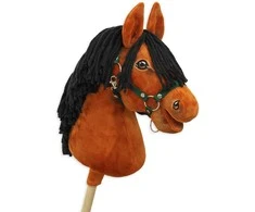Super Hobby Horse Medinis žirgas su kotu – šviesiai rudas, Premium