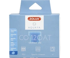 Zolux AquaYa didelis kampinis putų filtrų įdėklas akvariumui, mėlynas