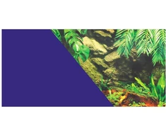 Zolux Dvipusis akvariumo fonas „Mėlyna palmė“