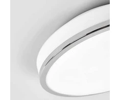 Apvalus LED lubinis šviestuvas Lyss su chromuotu apvadu, IP44