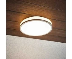 Apvalus LED lubinis šviestuvas Lyss su chromuotu apvadu, IP44