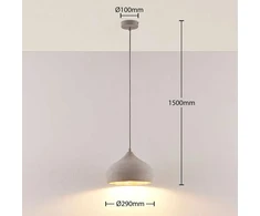 Betoninis pakabinamas šviestuvas Morton, Ø 29 cm
