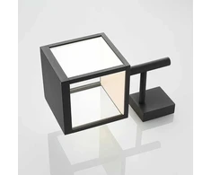 Cube LED lauko sieninis šviestuvas su stiklo gaubtu, grafitas