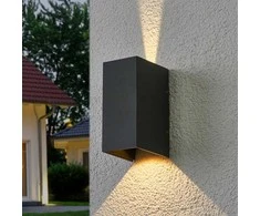 Dvipusis Kimian LED sieninis šviestuvas, išorėje
