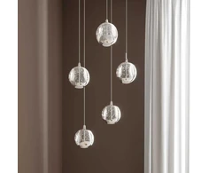 Hayley LED pakabinamas šviestuvas, 5 lempučių, apvalus, chromuotas