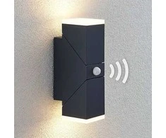 LED lauko sieninis šviestuvas Sally, 2 lemputės su jutikliu