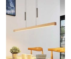 LED linijinis pakabinamas šviestuvas Pia buko mediena