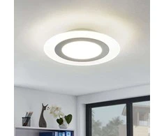 LED lubinis šviestuvas Derik, apvalus, šaltai baltas, blankus.