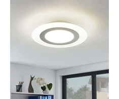 LED lubinis šviestuvas Derik, apvalus, šaltai baltas, blankus.