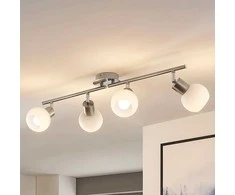 LED lubinis šviestuvas Elaina, 4 lempučių, matinis nikelis