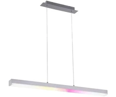 LED pakabinamas šviestuvas Keyan, WiZ, kvadratinis, pailgas, nikelio