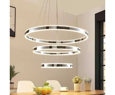 LED pakabinamas šviestuvas Lyani, 3 žiedai vienas po kito