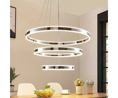 LED pakabinamas šviestuvas Lyani, 3 žiedai vienas po kito
