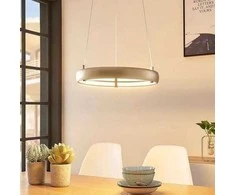 LED pakabinamas šviestuvas Risto nikelio, žiedo formos