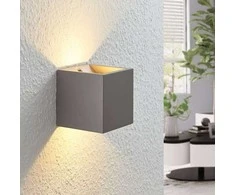 LED sieninis šviestuvas Cataleya Concrete Up&amp;Down 11,5x11,5 cm