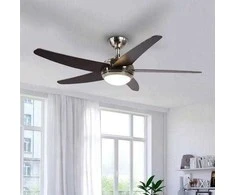 Lindby Anneka LED lubų ventiliatorius, wenge spalvos