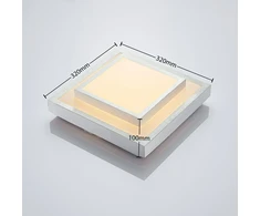 Lindby Mirco LED aliuminio lubinis šviestuvas, kvadratinis, 32 cm