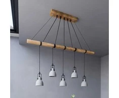 Lindby Mitis LED pakabinamas šviestuvas pagamintas iš betono ir medžio