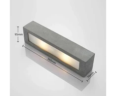 Lindby Nellie LED betoninis sieninis šviestuvas, plotis 36 cm