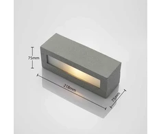Lindby Nellie LED betoninis sieninis šviestuvas, plotis 21,8 cm