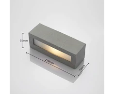Lindby Nellie LED betoninis sieninis šviestuvas, plotis 21,8 cm