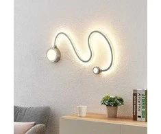 Lindby Rion LED sieninis šviestuvas, nikelis