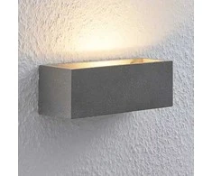 Lindby Selma LED betoninis sieninis šviestuvas, kvadratinis
